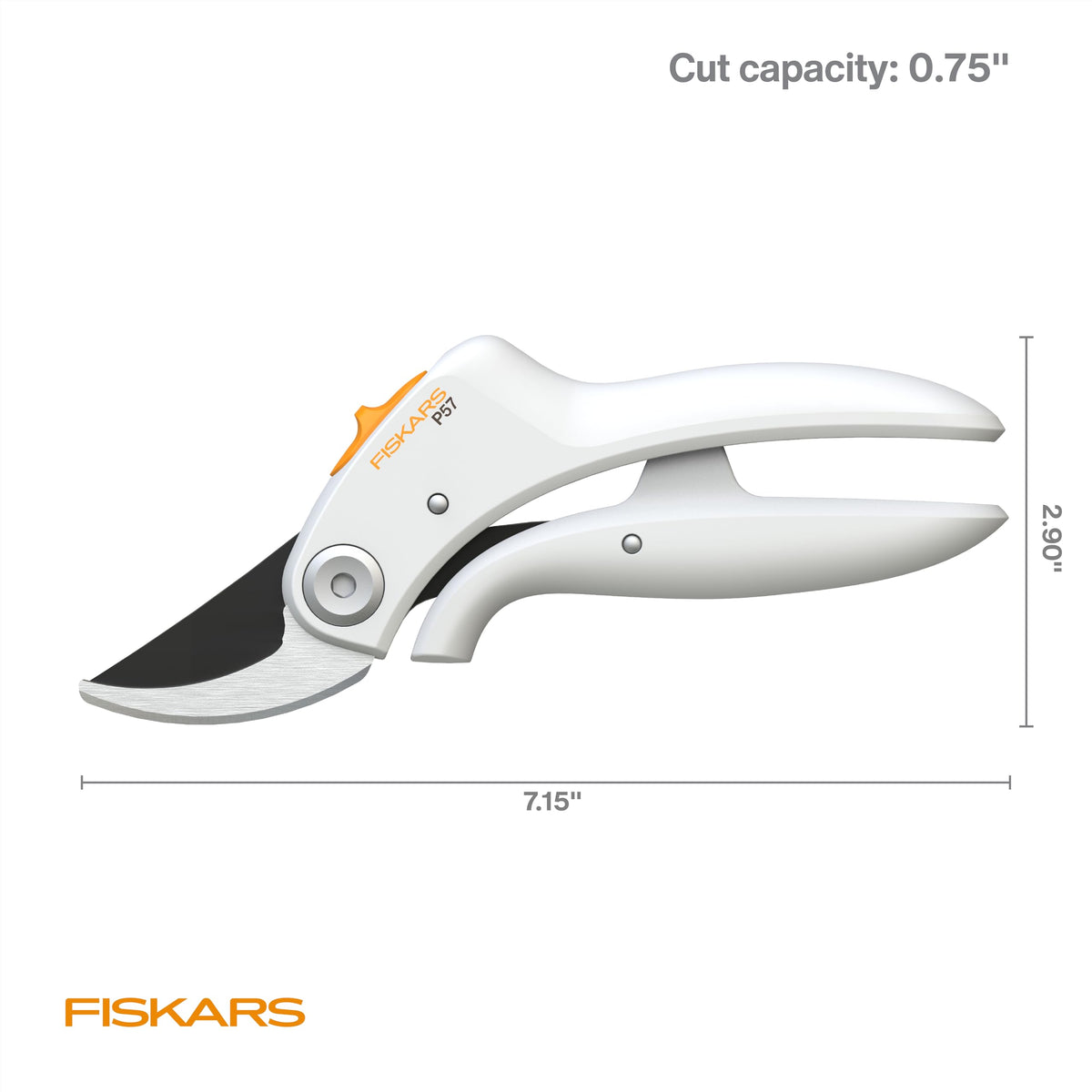 Fiskars lightweight compact tool ideal for one-handed pruning and storage.
