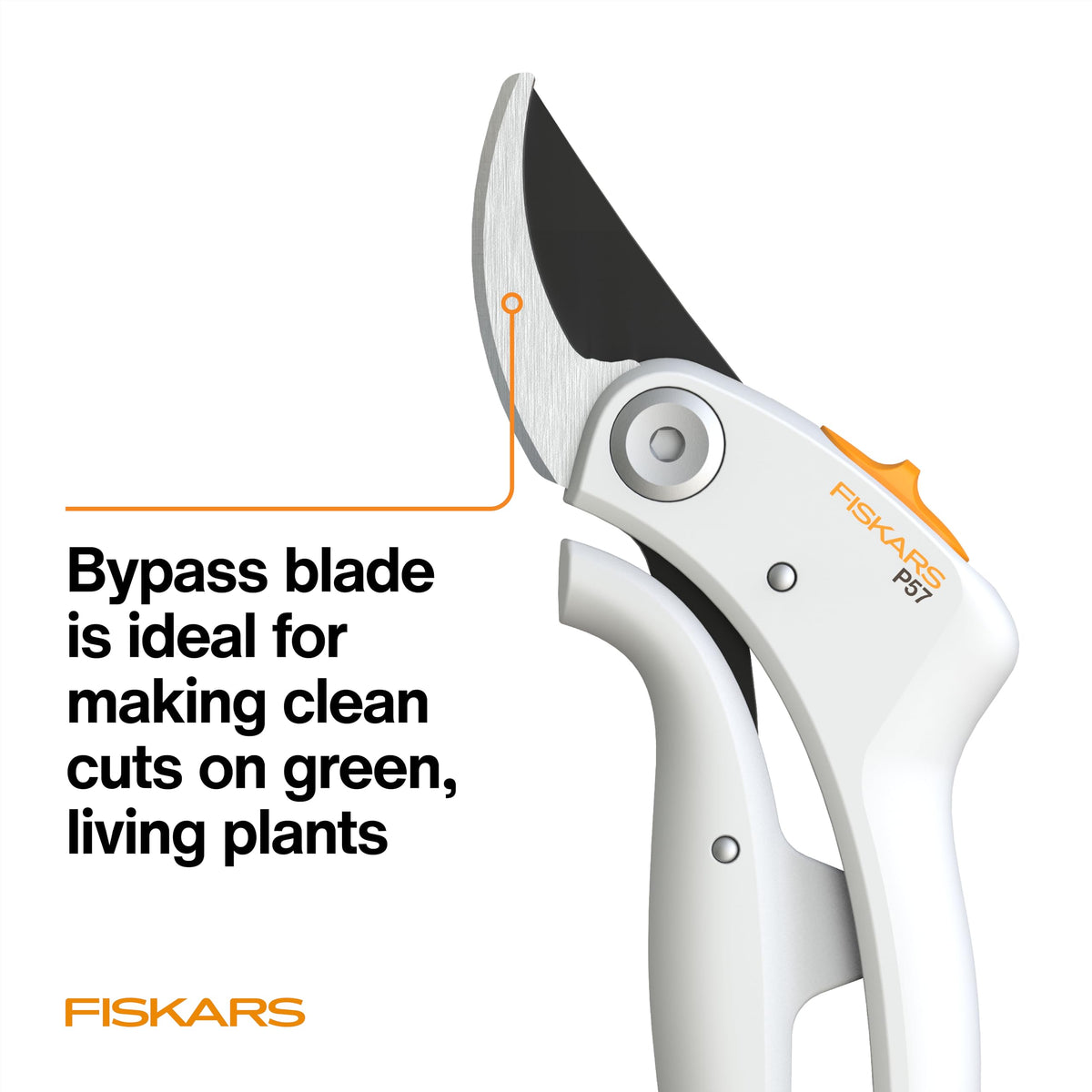 Fiskars upper blade non-stick coating prevents sticking and makes cleaning easier.