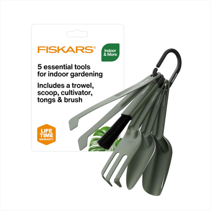 Fiskars narrow trowel for precise planting in tight pots and terrariums.