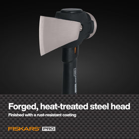 Fiskars Pro IsoCore Maul lifetime warranty supports lasting outdoor tools investment.