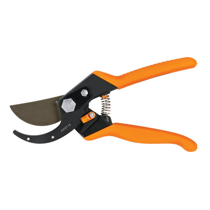 Fiskars Pro Pruner blade close-up showing rust-resistant steel for lasting sharpness