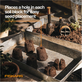 Fiskars Soil Block Maker four 1-inch blocks for small plants and herbs
