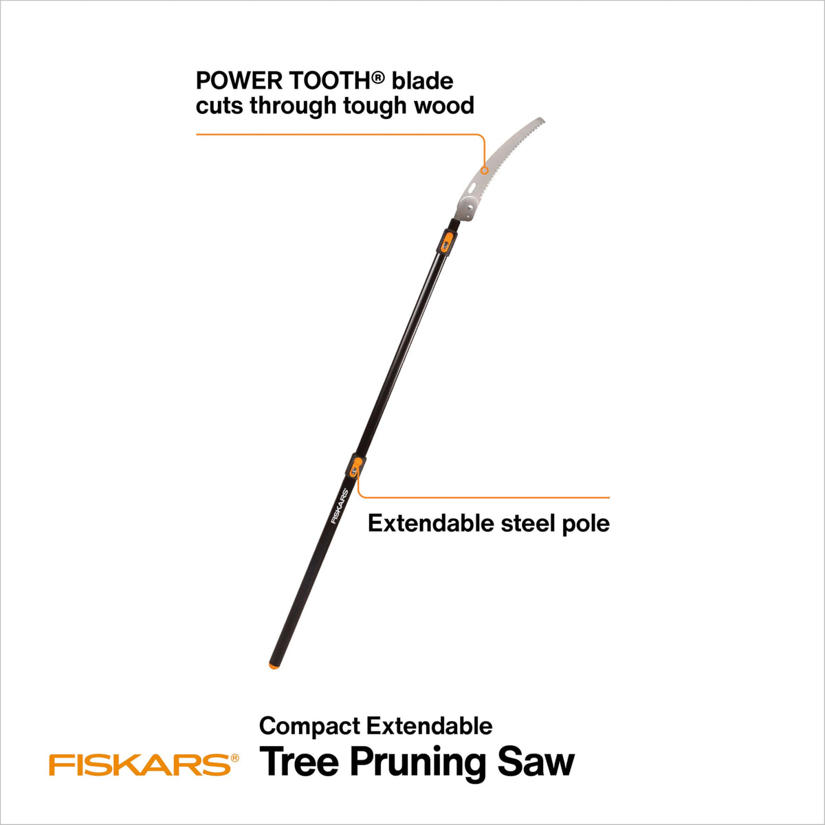 Fiskars Tree Saw with 12-Inch double-grind blade for clean cuts