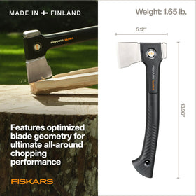 Fiskars Ultra Universal Axe U14 protective-sheath for safe transport.