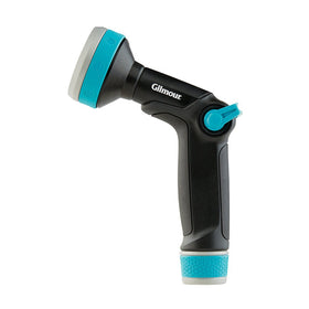 Fiskars thumb-control nozzle offers precise flow from off to on.
