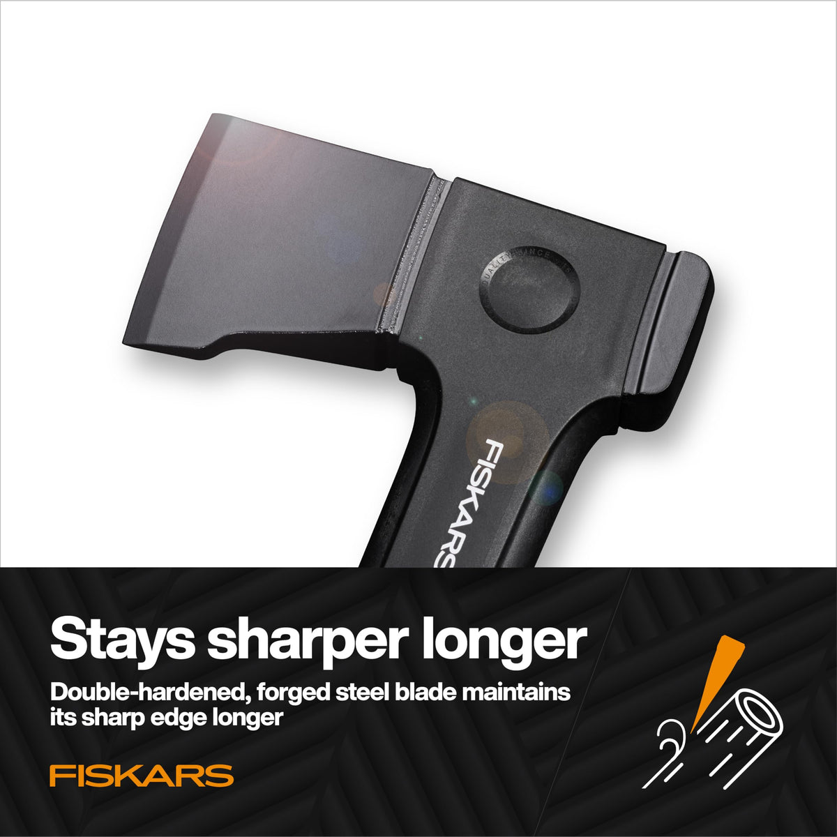 Fiskars X24 tested on fresh spruce and pine for clean, fast cuts