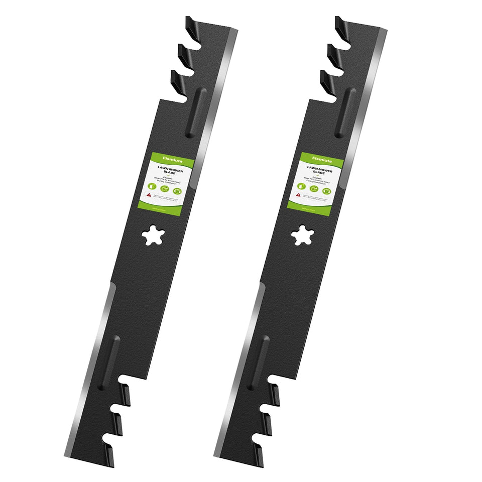 Fismiuta 403107 lawn mower blade close-up showing robust construction and sharp edge for clean cuts
