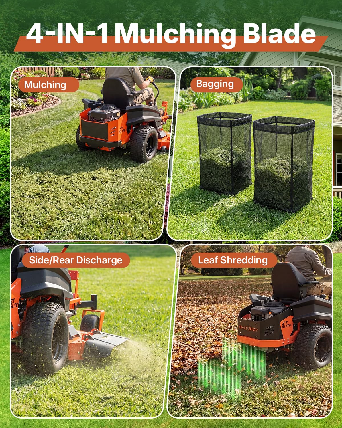 Fismiuta powder-coated finish resists rust, wear, and UV exposure for seasonal mower reliability