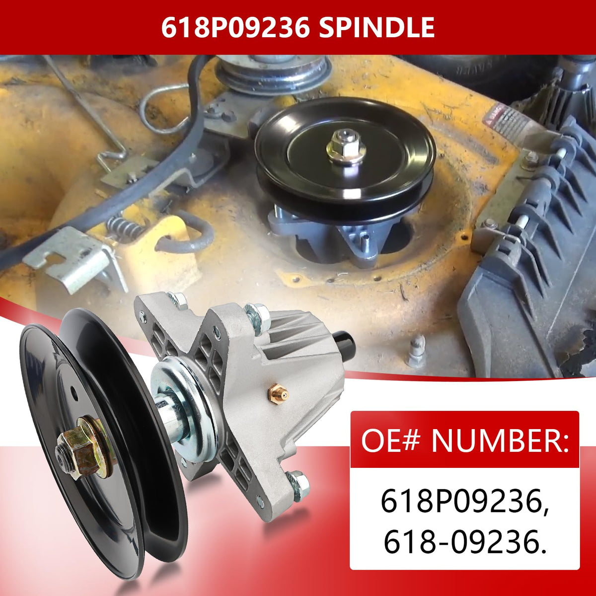 Fit4drive 618P09236 spindle on T3200 54-deck demonstrates compatibility and direct fit