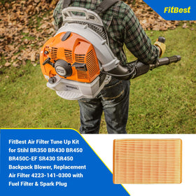 FitBest air filter for Stihl BR430 demonstrates OEM-grade filtration.