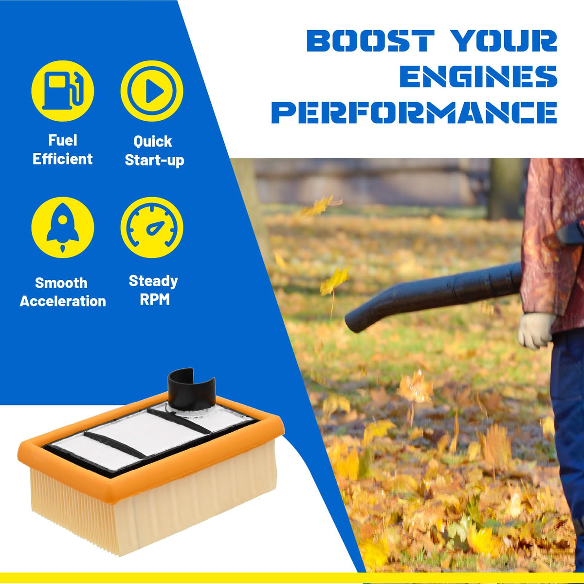 FitBest BR450 air filter image shows durable filtration for debris-rich conditions.
