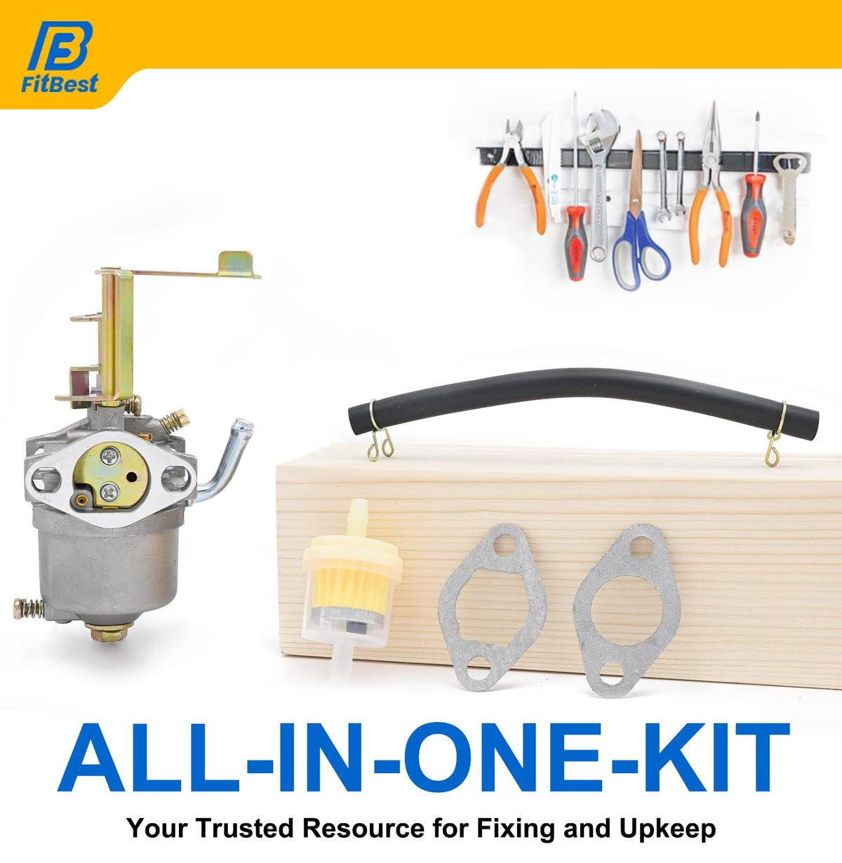 FitBest Carburetor Tune-up Kit gaskets set for secure seals and leaks prevention
