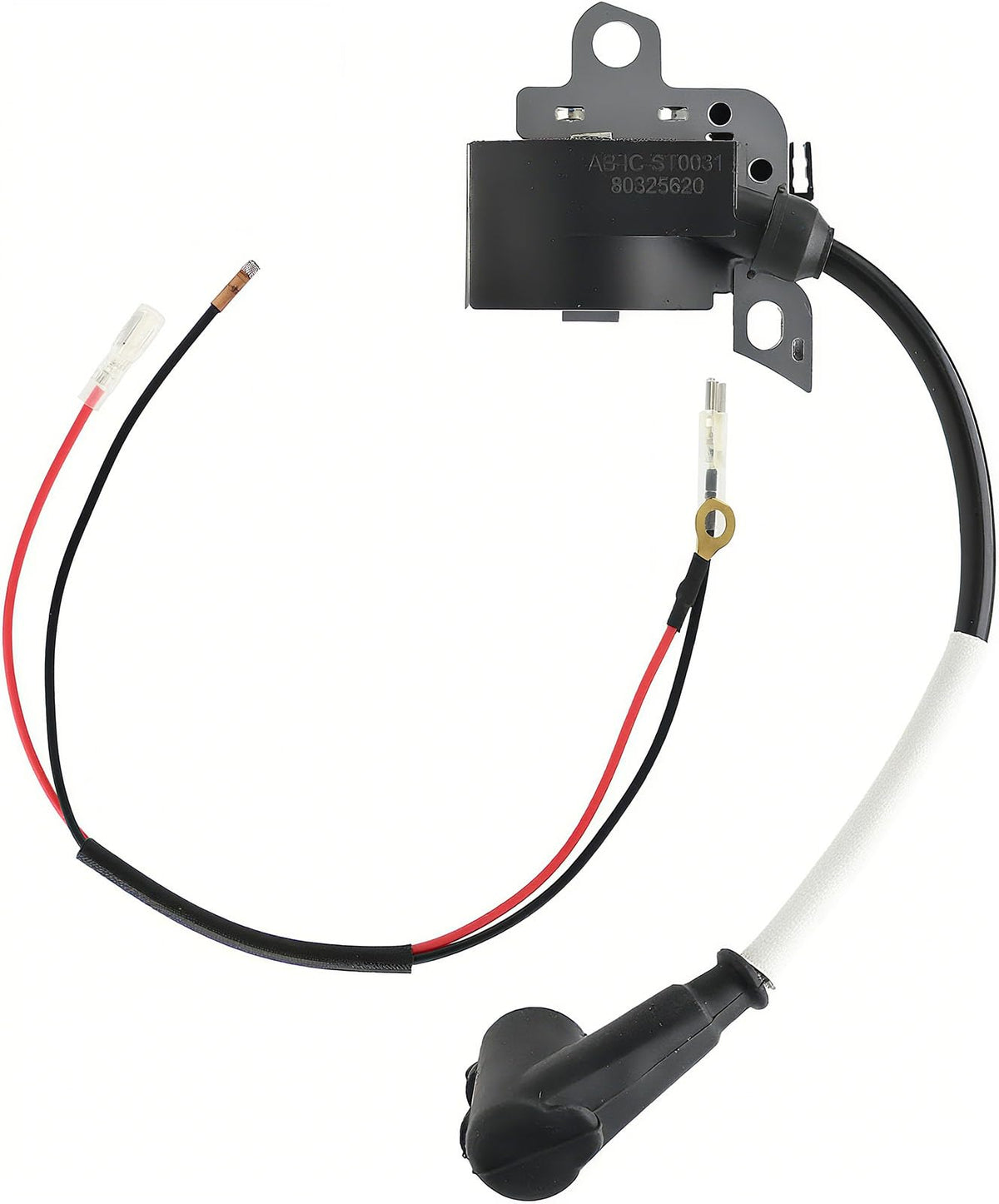 FitBest ignition coil for Stihl046 closeup; robust connectors for reliable sparks.