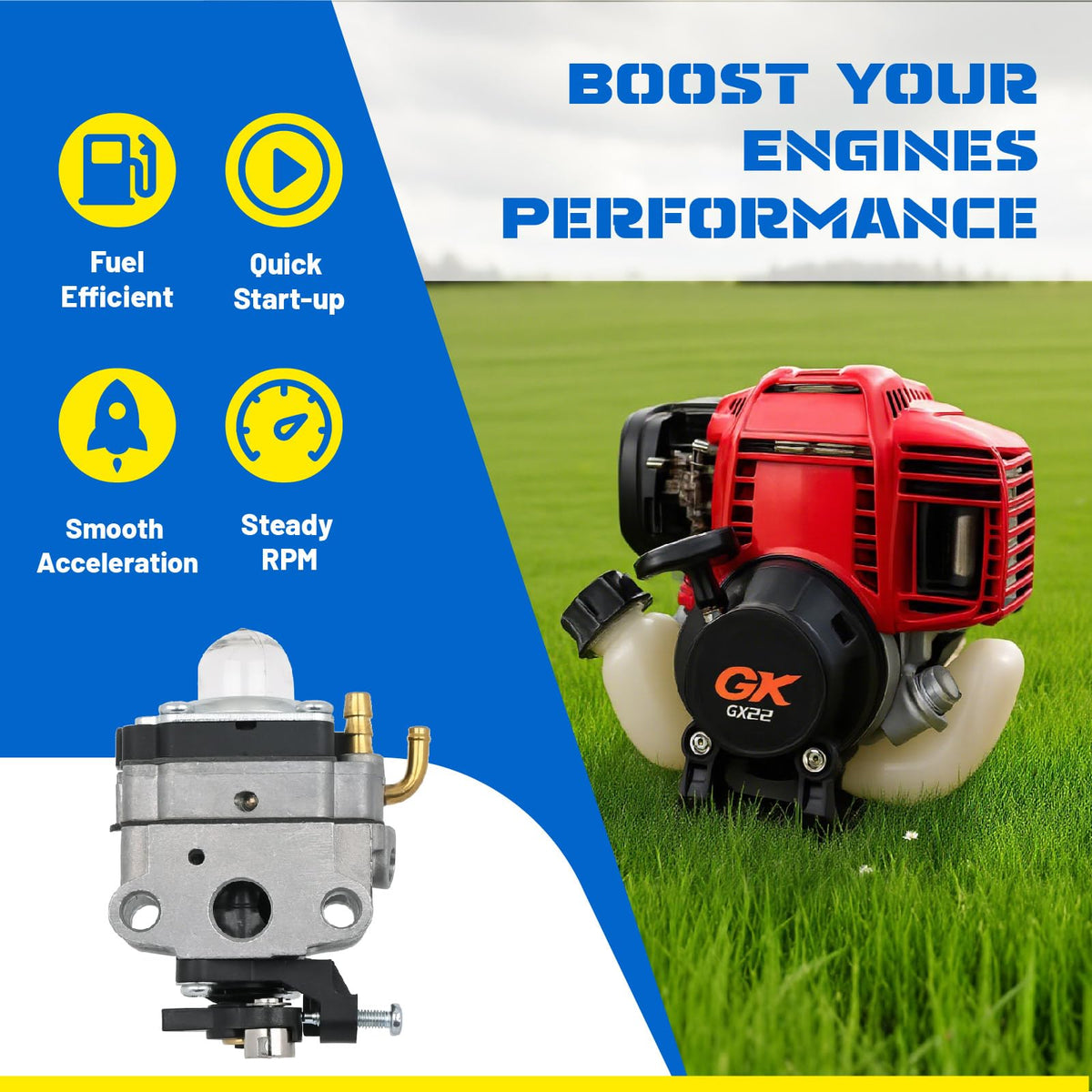 FitBest primer bulbs for smoother starting and steady idling.