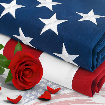 FITEAN American flag 4x6 heavy-duty canvas withstands harsh weather.