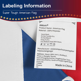 FITEAN handmade quality flag by local craftsmen for pride.