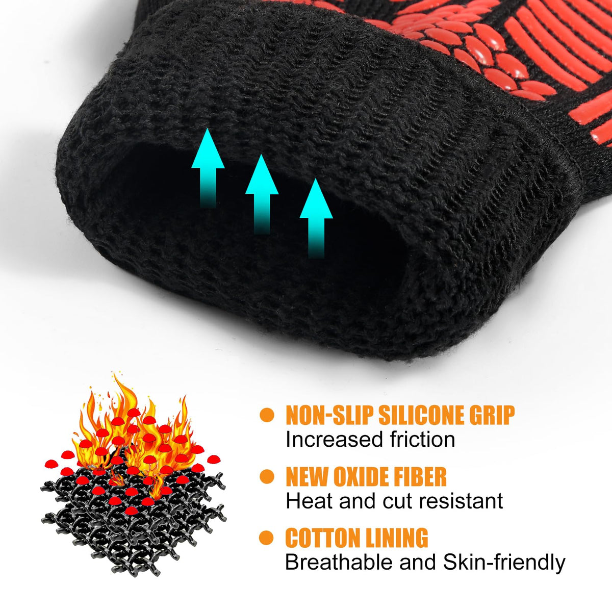FITFIV gloves are machine washable for easy cleanup after cooking.