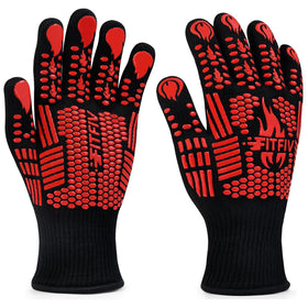 FITFIV BBQ gloves provide heat resistance up to 1472°F with a secure grip.