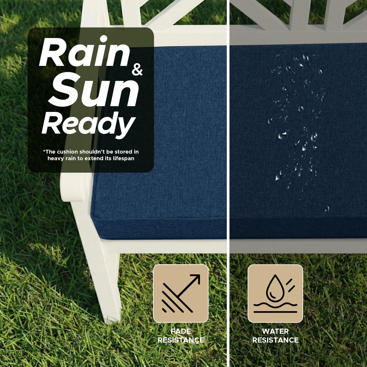 Fitfree high-density foam cushion providing firm support without sagging