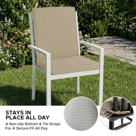 Fitfree chair cushions non-slip bottom keeps cushions in place on outdoor furniture