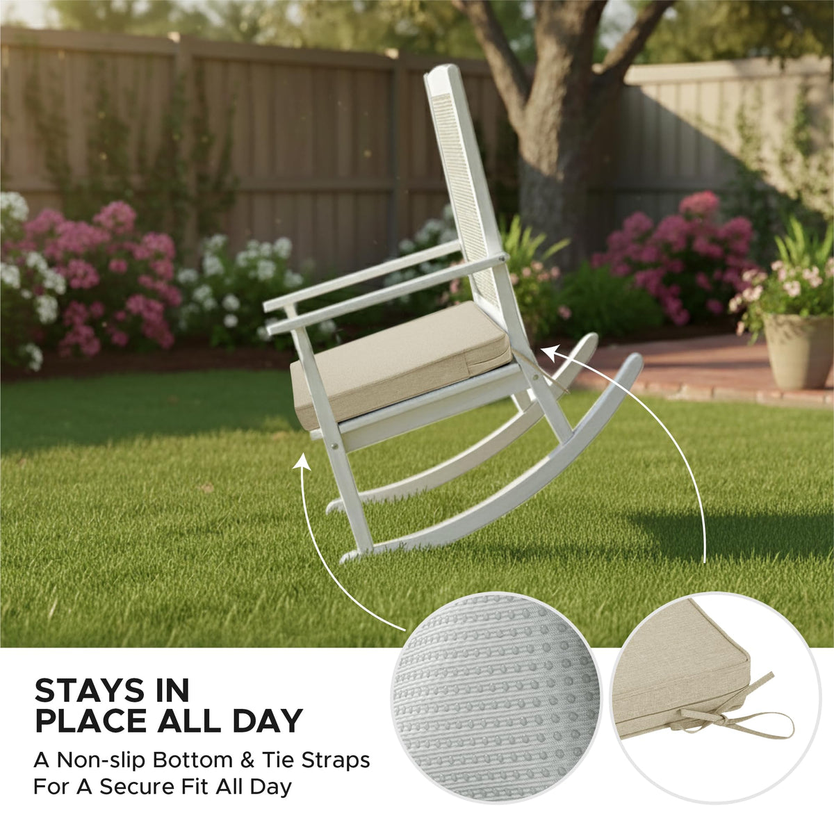 Fitfree cushions have high-density foam core for firm support