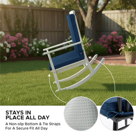 Fitfree cushions feature non-slip bottom to stay in place outdoors