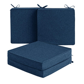 Fitfree navy blue outdoor chair cushion with non-slip bottom for stable seating outdoors