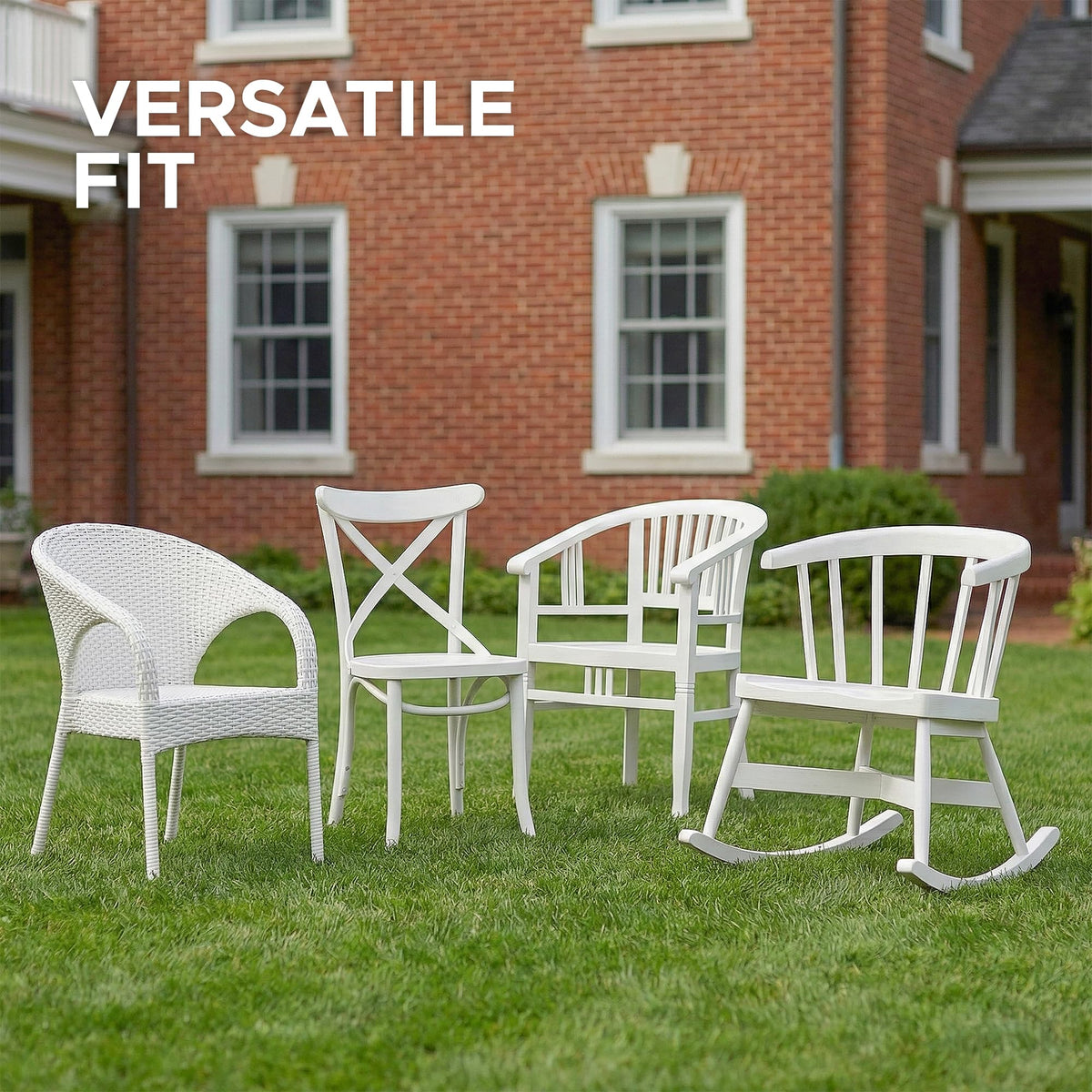 Set of two cushions refreshes multiple outdoor seating areas.