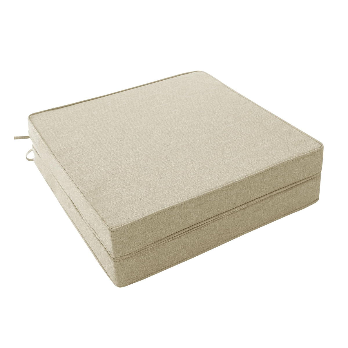 Fitfree outdoor chair cushions with water-resistant fabric on beige seat.