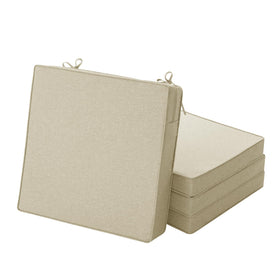 Fitfree outdoor chair cushions water-resistant beige four-pack for patio use