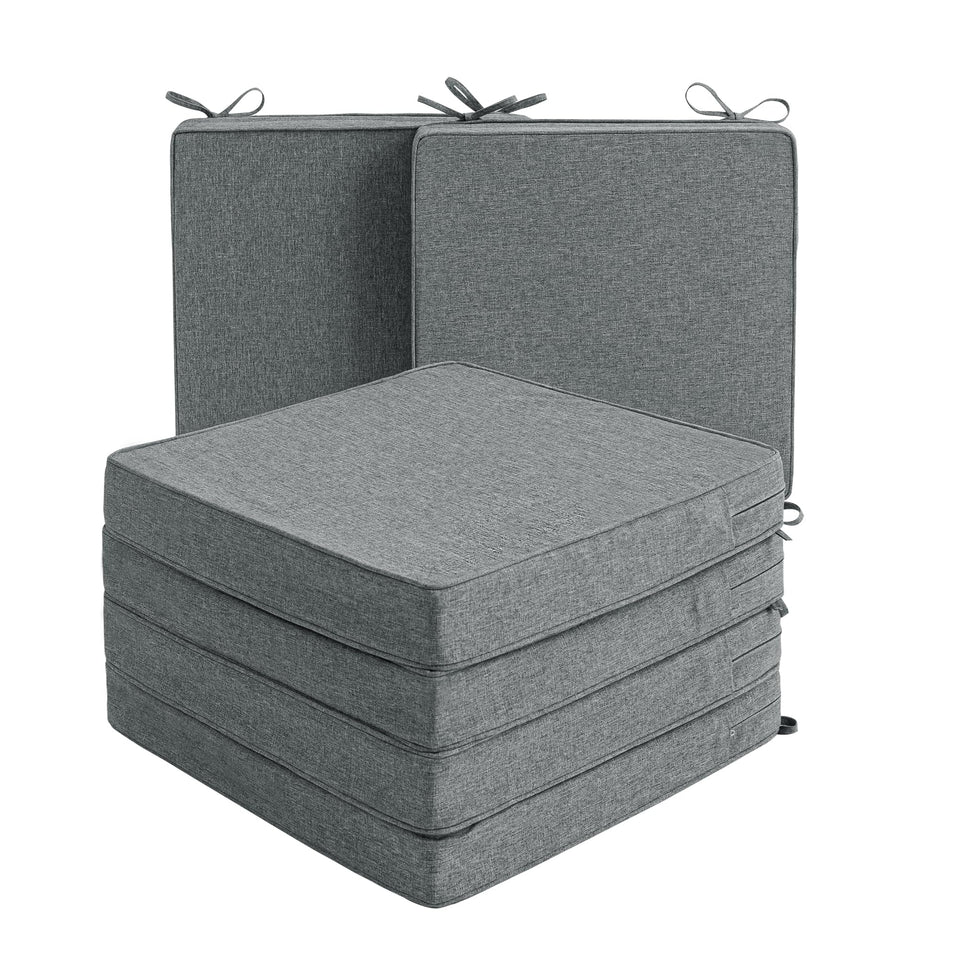 Fitfree outdoor chair cushions in water-resistant fabric ready for all-weather use