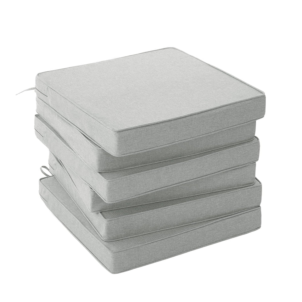 Fitfree outdoor chair cushions in water-resistant fabric protect porch seating from light rain.