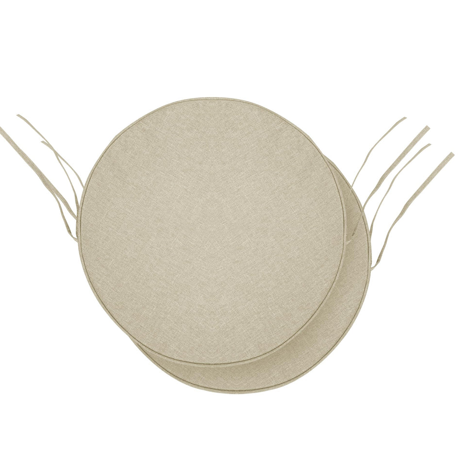 Fitfree round chair cushions on porch chair with non-slip bottom.