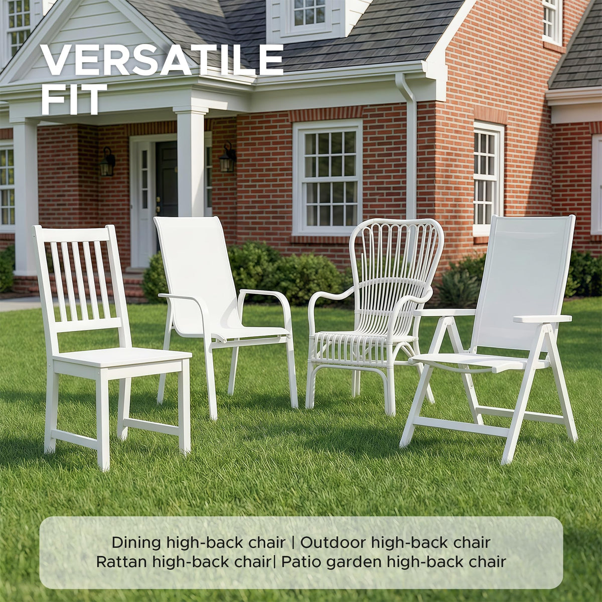 Fitfree universal-fit cushions for versatile outdoor dining chair upgrades