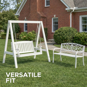 Fitfree universal-fit outdoor bench cushion suitable for various setups