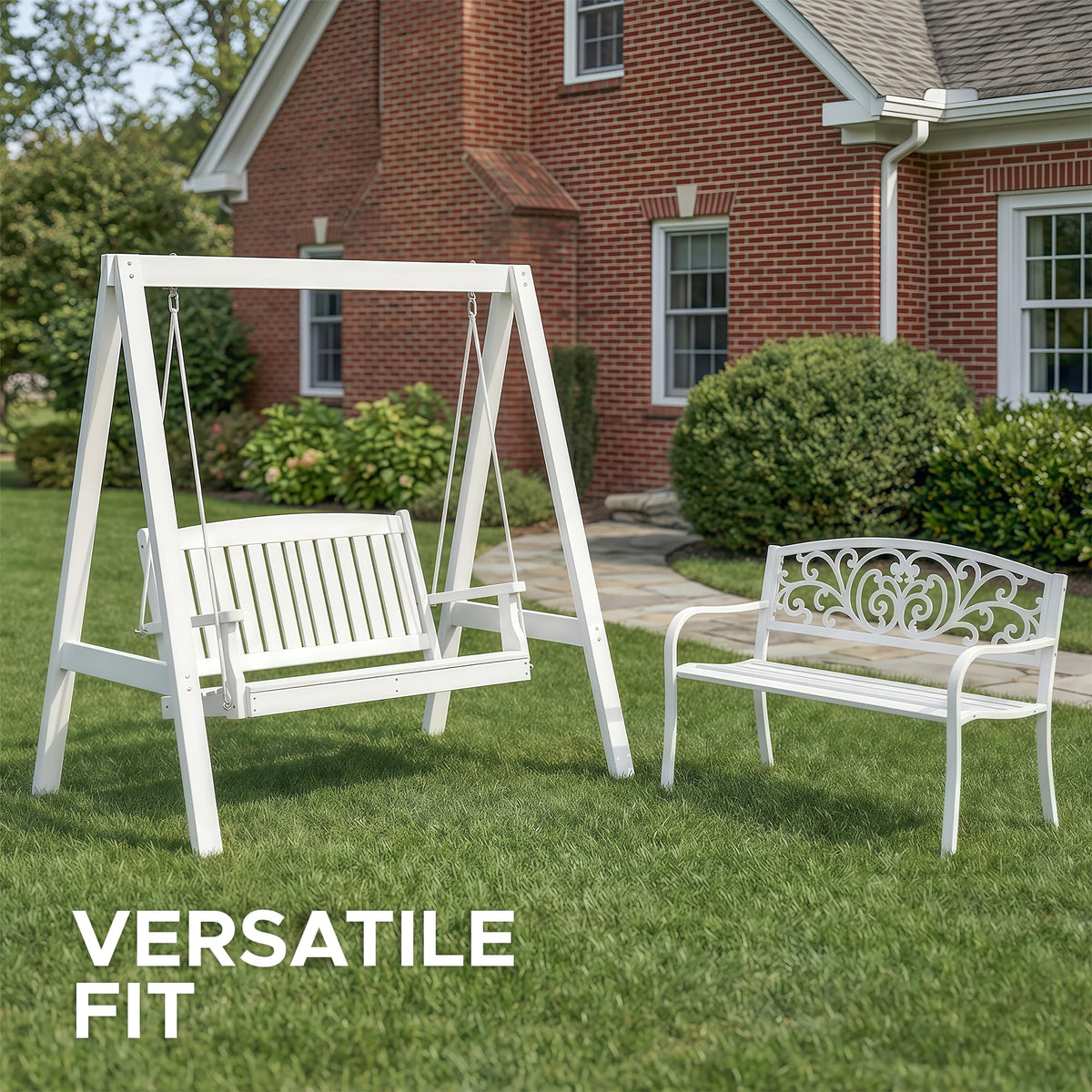 Fitfree universal fit works with wicker, rattan, iron, aluminum, and wood.