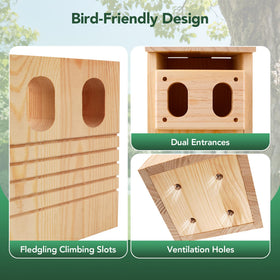 Fitraho easy-assembly birdhouse set up quickly with a screwdriver