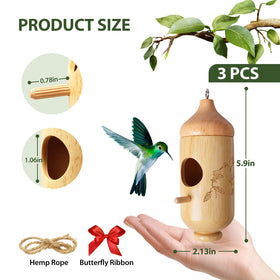 Fitraho hummingbird house in garden decor setting