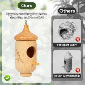 Fitraho hummingbird house entrance opening size 1.06 inches for small birds