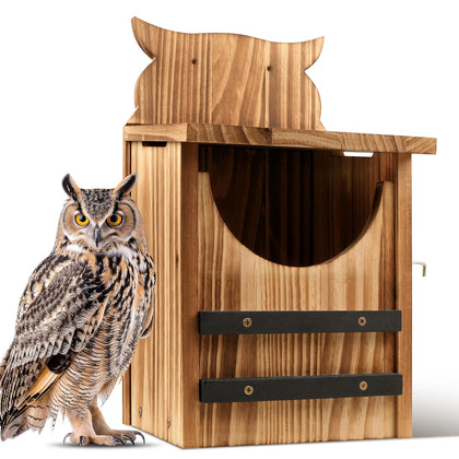 Fitraho Owl House outdoor cedar, durable wildlife shelter