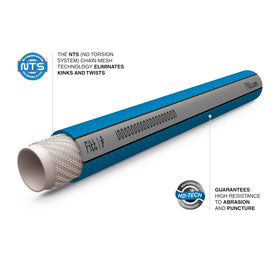 FITT HiFlo hose used for watering flower beds and container gardens.
