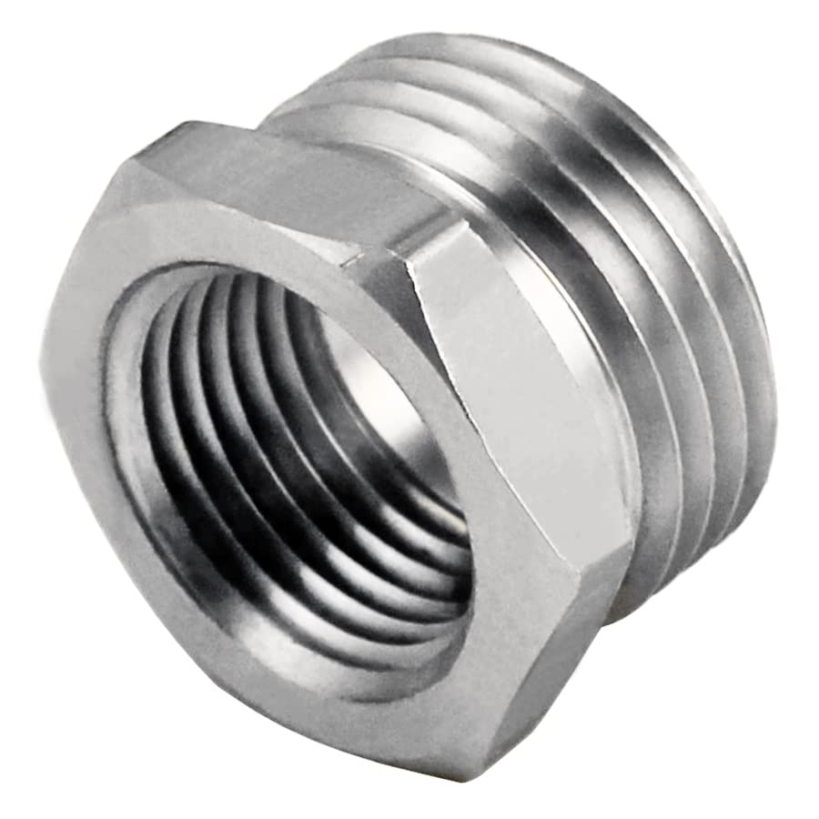 Fitvell garden hose adapter 3-4 GHT male to 1-2 NPT female for easy thread conversion.
