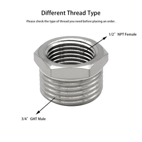Fitvell stainless-steel hex bushing offers durable, corrosion-resistant connections for hoses and pipes.