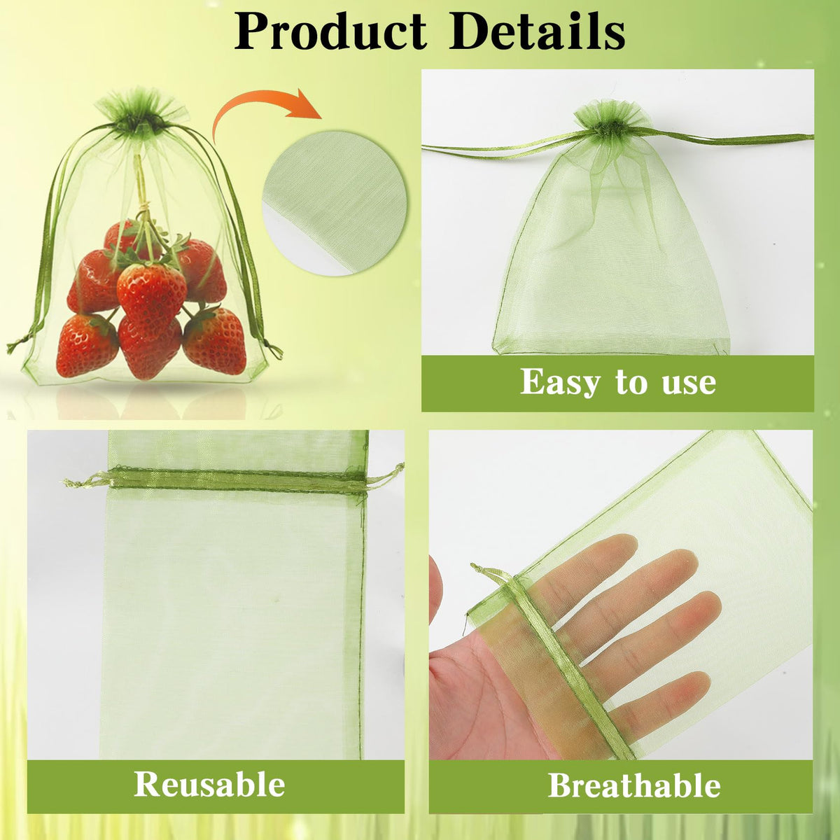 FivaoIm garden bags protect tomatoes from pests while letting light through