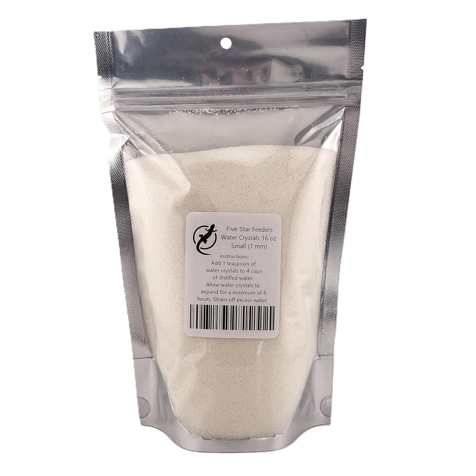 Five-Star Feeders dry crystal 1mm ready to hydrate for safe insect hydration