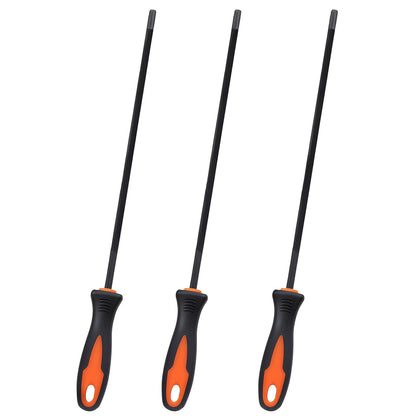 FixBear chain file 3-pack for quick on-site sharpening and smoother cuts.