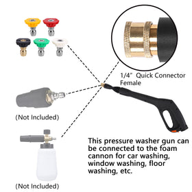 FIXFANS gun supports up to 2320 PSI for tougher grime removal.