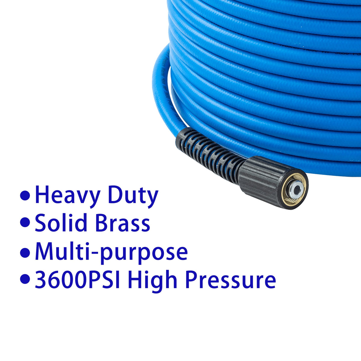 FIXFANS flexible high-pressure hose resists kinking during use