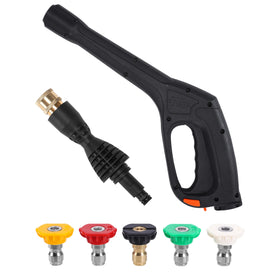 FIXFANS pressure washer gun assembly ready for compatible-brand connections.