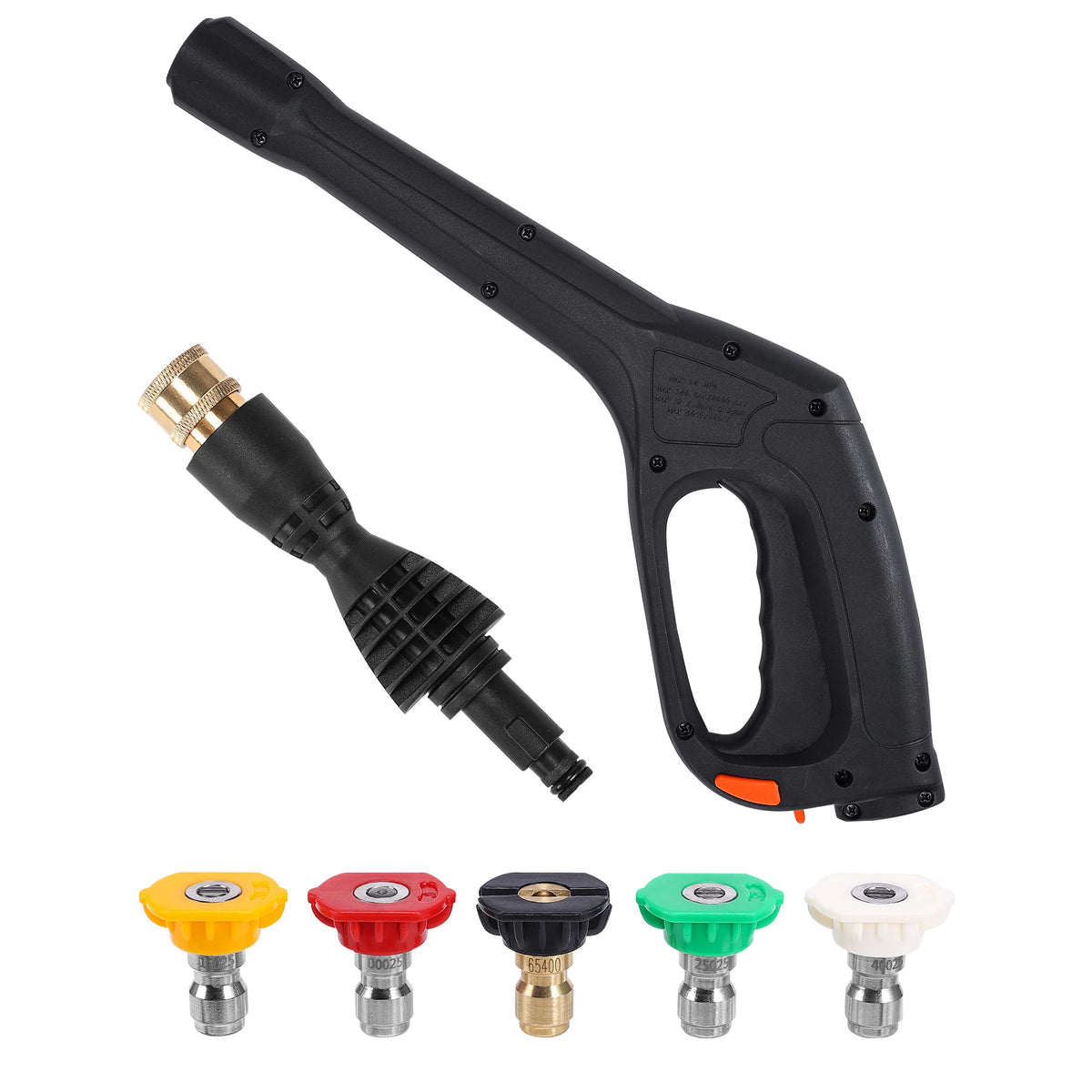 FIXFANS pressure washer gun assembly ready for compatible-brand connections.